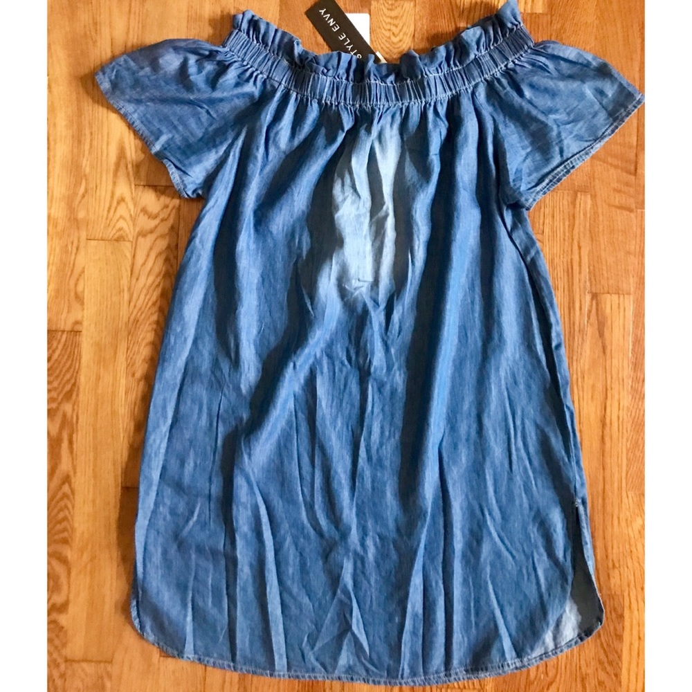 NWT Chambray off shoulder dress